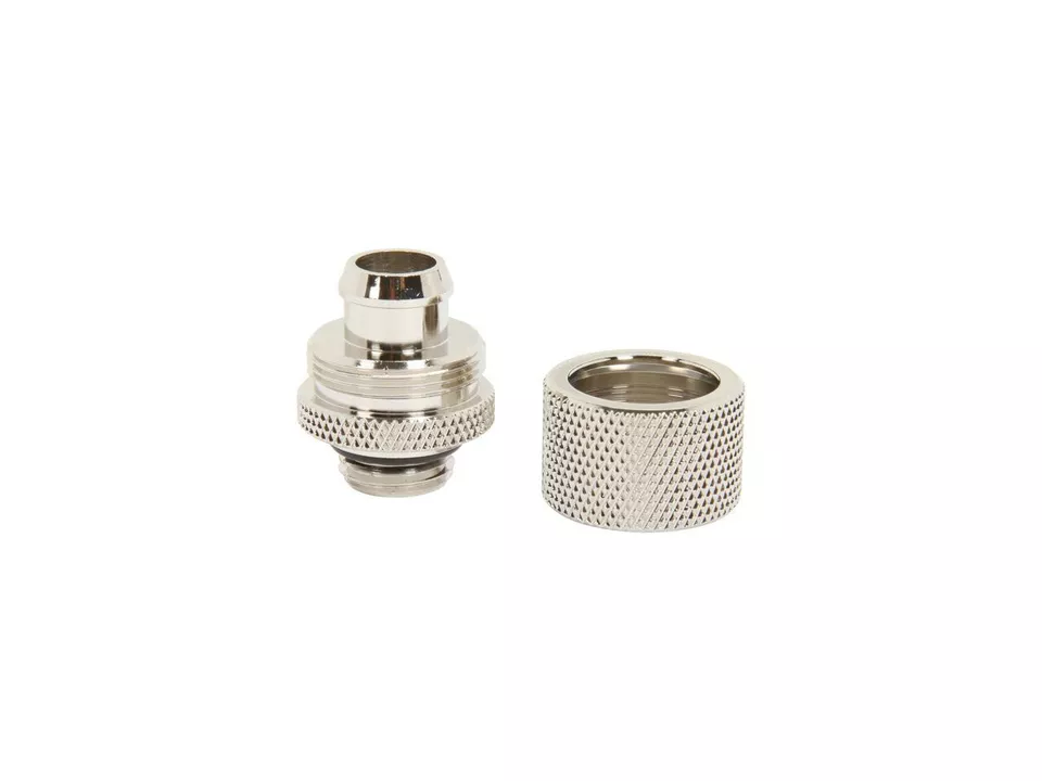 12 PACK - Enzotech 3/8" ID x 1/2" OD Compression Fitting, Shiny Nickel Finish - Image 3 of 3