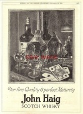 Advert John HAIG Scotch Whisky Distillers (2) 1924 DIMPLE Bottle Print Ad 725/03