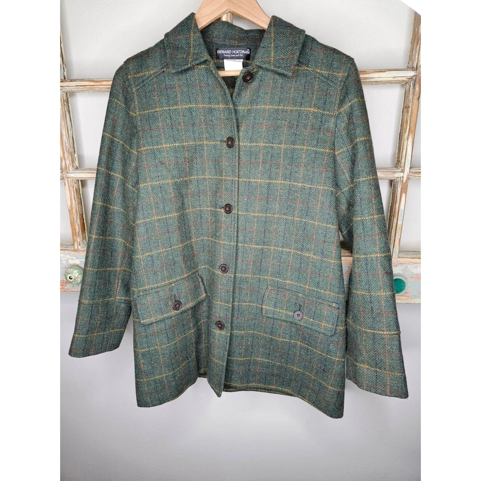 Vintage Wool Button Up Jacket Blazer by Benad Holzman Ladies size 10 - Imagem 2 de 4