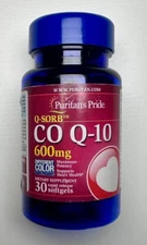 Puritan's Pride CO Q-10 600 mg 30 Softgels EXP 08/2026 NEW
