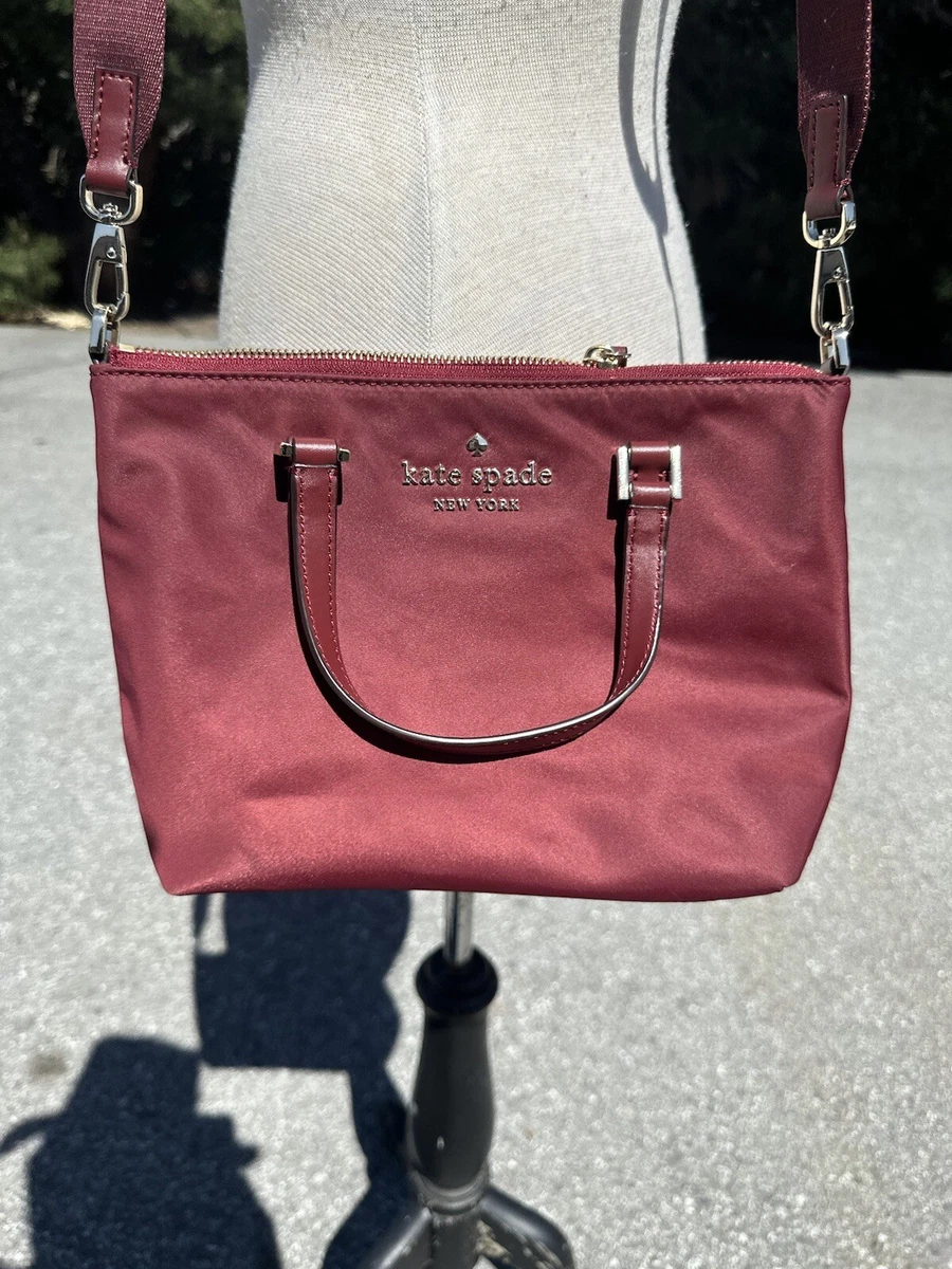 Kate Spade New York burgundy glitter medium bag.... - Depop