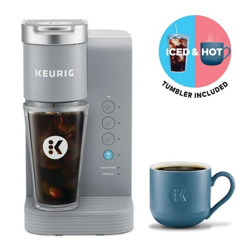 Keurig K-Iced Essentials Grau Geeist und Heiß Einzelportion K-Tasse Pod Kaffeemaschine - Bild 1 von 14
