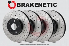 FRONT+REAR BRAKENETIC Premium Drilled Slotted Brake Rotors Supra BPRS35737