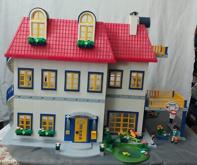 Playmobil Retired #3965 Modern House, #7337 #7338; ***FULLY FURNISHED*** 