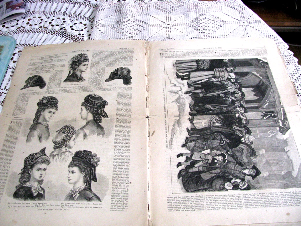 Antique Harper's Bazar Magazine January 2, 1875 - Image 4 of 4