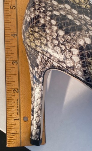 Via Spiga Python Print Leather Heels Size 7M Stiletto Pumps - Picture 6 of 7