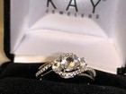 *AMAZINGLY BEAUTIFUL* Kay Jewelers Sterling Silver 3 Lab Created Sapphire Ring 7 — photo 2