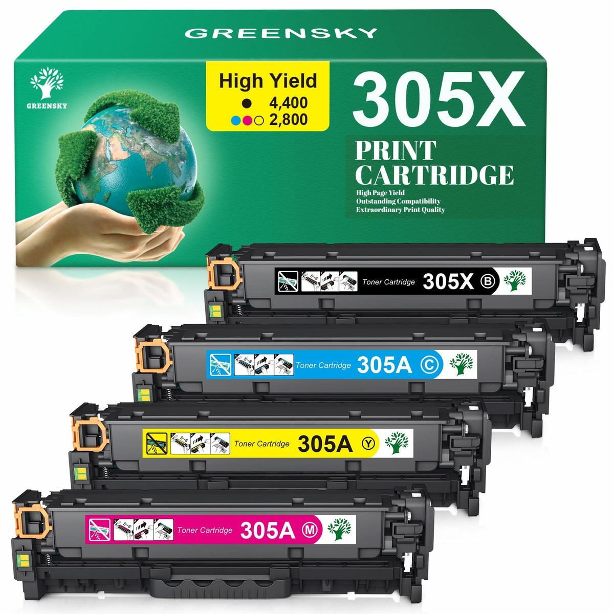 4PK CE410A CE411A CE412A CE413A Toner Set For HP 305A Laserjet - Foto 10