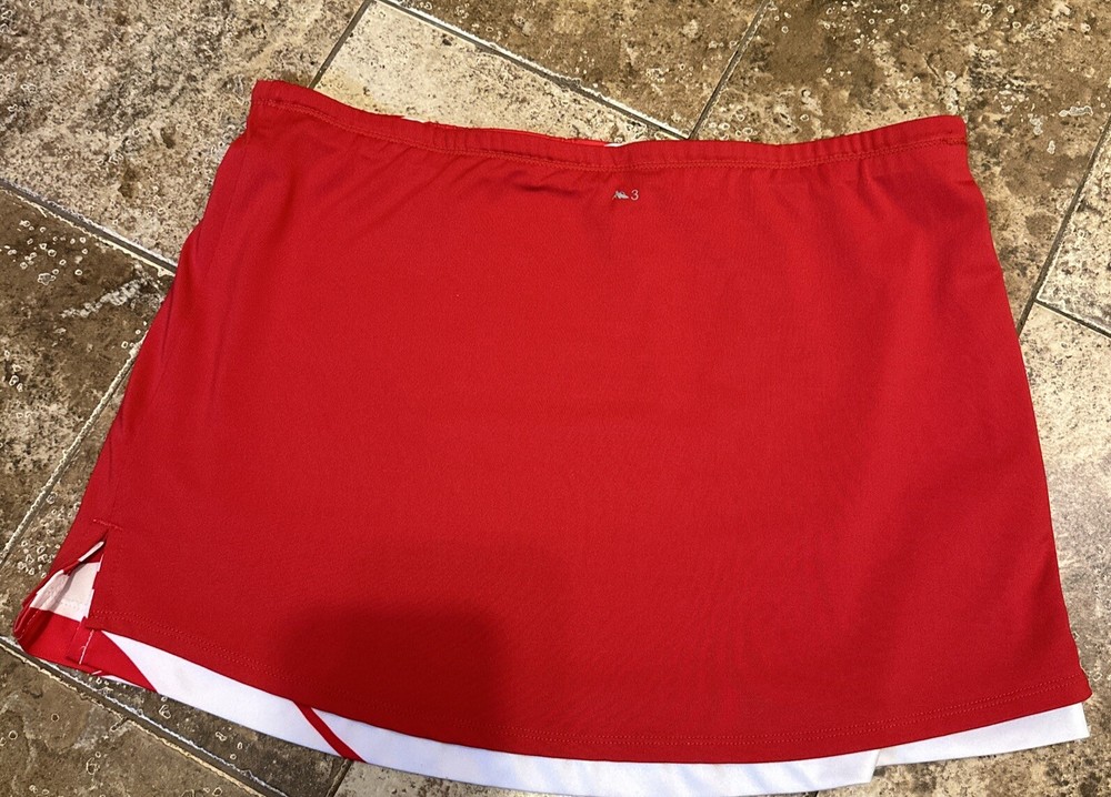 Duc Womens Reversible Ombre Tennis Skirt with Pull-On Waist in 30 Reds