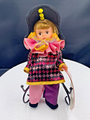 Pre-owned 1995 Madame Alexander HARLEQUIN Doll Nutcracker Series 8''