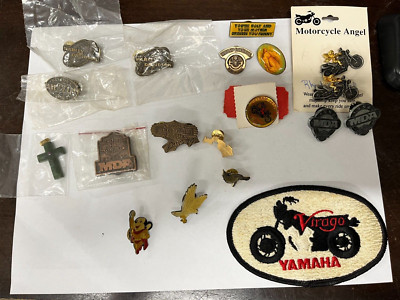 LOT OF 19 VARIOUS PINS MAJORITY ARE HARLEY DAVIDSON DAYTON PINS MOTORCYCLE