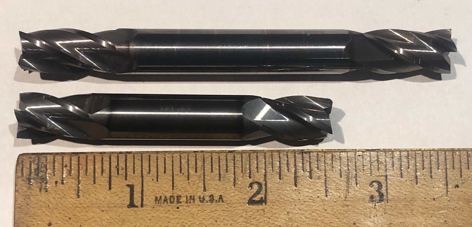 (2) New 3/8 4FL DE coated carbide end mills eBay
