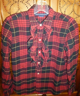 red fitted shirt women's