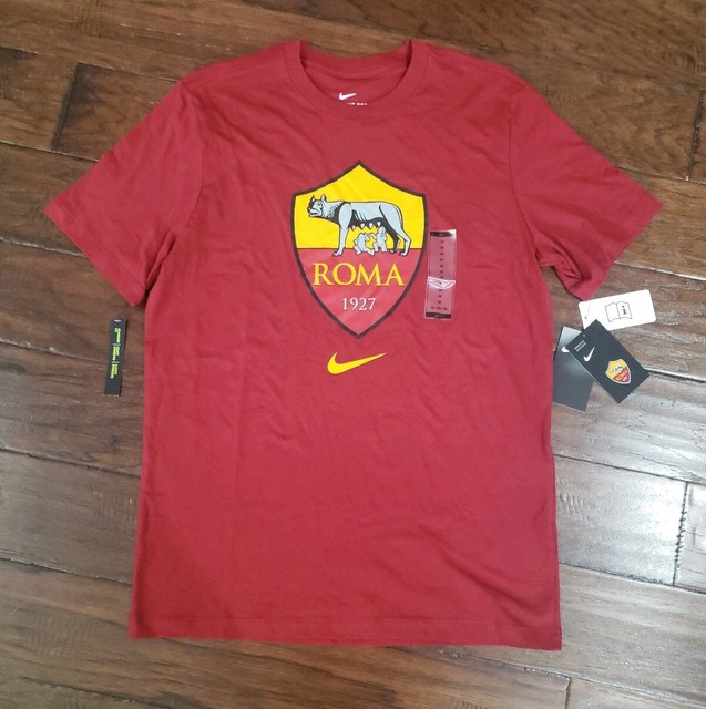 NIKE MENS A.S. ROMA ITALIAN SOCCER CLUB T SHIRT Size Medium AQ7454 613 Maroon | eBay