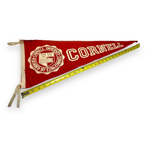 CORNELL UNIVERSITY - Feut Pennant - GRAND ROUGE d'Ithaca, New York - VINTAGE original - Photo 1/5