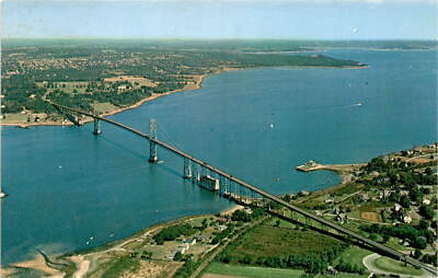 MT. HOPE BRIDGE, Bristol, Portsmouth, R. I., H. B. Set Postcard