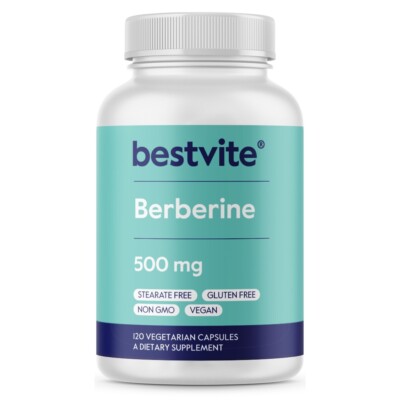 Berberine 500mg (120 Vegetarian Capsules) - No Fillers - Gluten Free - Non GMO