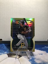 2023 Bowman 1st Chrome Braylon Bishop Yellow Refractor /75 Pittsburgh Pirates