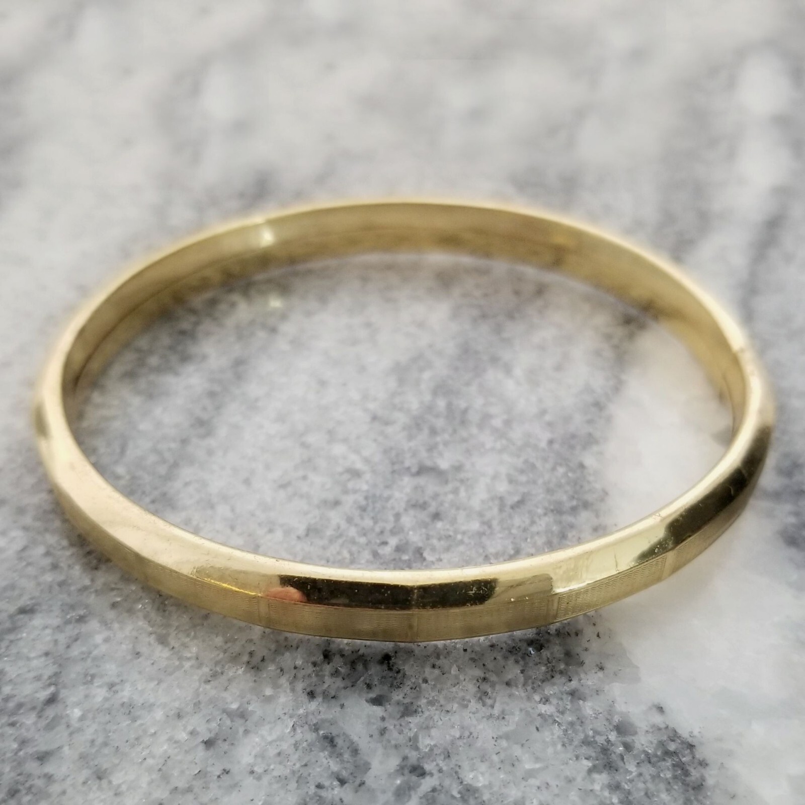 Vintage Geometric Rectangle Pattern Gold Tone Ban… - image 6