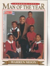 FREE SHIPPING-MINT-1991 Score Award Winners Warren Moon #619