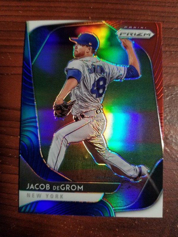 2020 Panini Prizm Red, White & Blue Jacob DeGrom #35