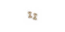 Dog Bone Earrings Jewelry 14k Gold Handmade Dog Earrings 1502-EG