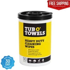 Tub O' Towels Citrus Scent Heavy-Duty Cleaning Wipes 90-Count 