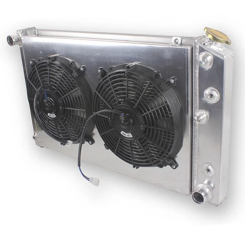 4 Row Aluminum Radiator Shroud Fan for 1970-1981 Chevy Camaro/78-87 Monte Carlo