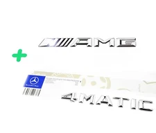 MERCEDES BENZ AMG & 4MATIC Emblems Rear Trunk Logos Badges Letters Genuine OEM