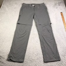 Columbia Hiking Pants Womens 12 Gray Convertible Straight Leg Active Fit NEW NWT