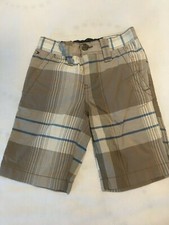 Tommy Hilfiger kids Khaki Tan Plaid Bermuda Shorts Sz 6y NWT