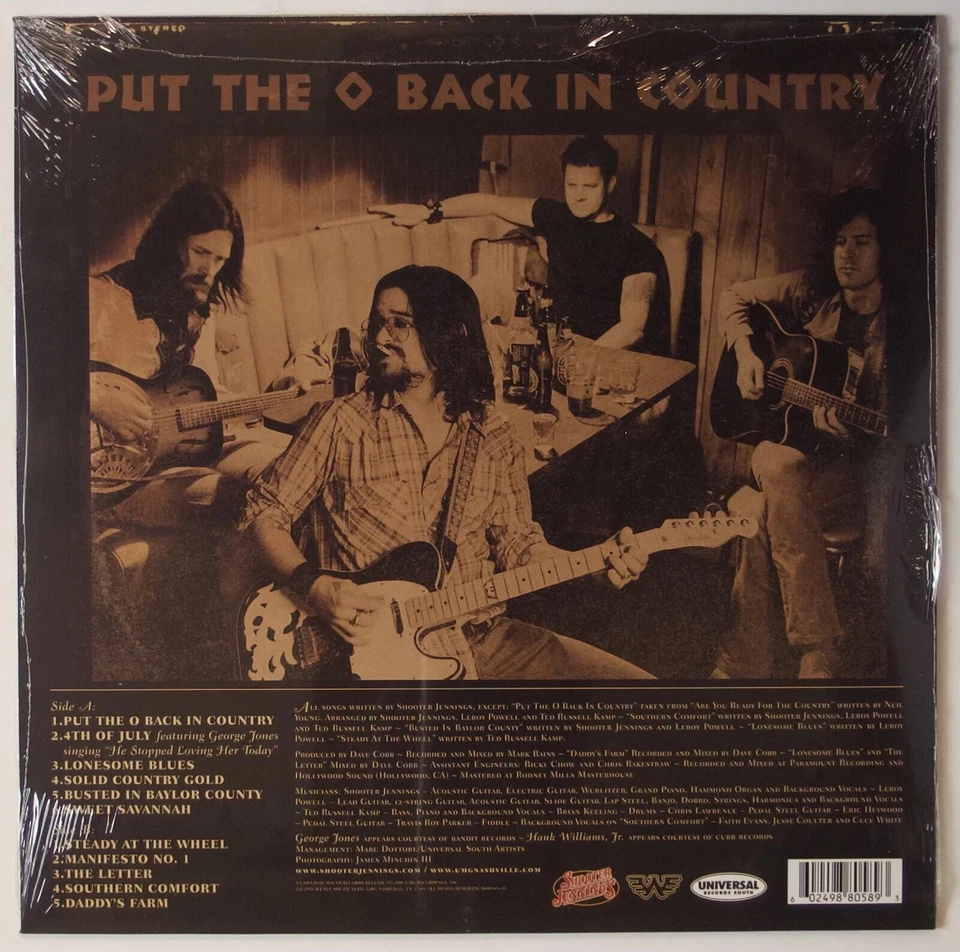 SHOOTER JENNINGS: Put the O Back in Country SEALED Country Rock Vinyl LP - Image 2 of 4