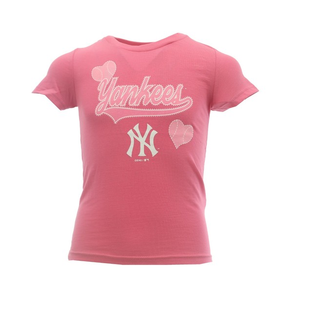 New York Yankees Official MLB Youth Kids Girls Size Pink TShirt New