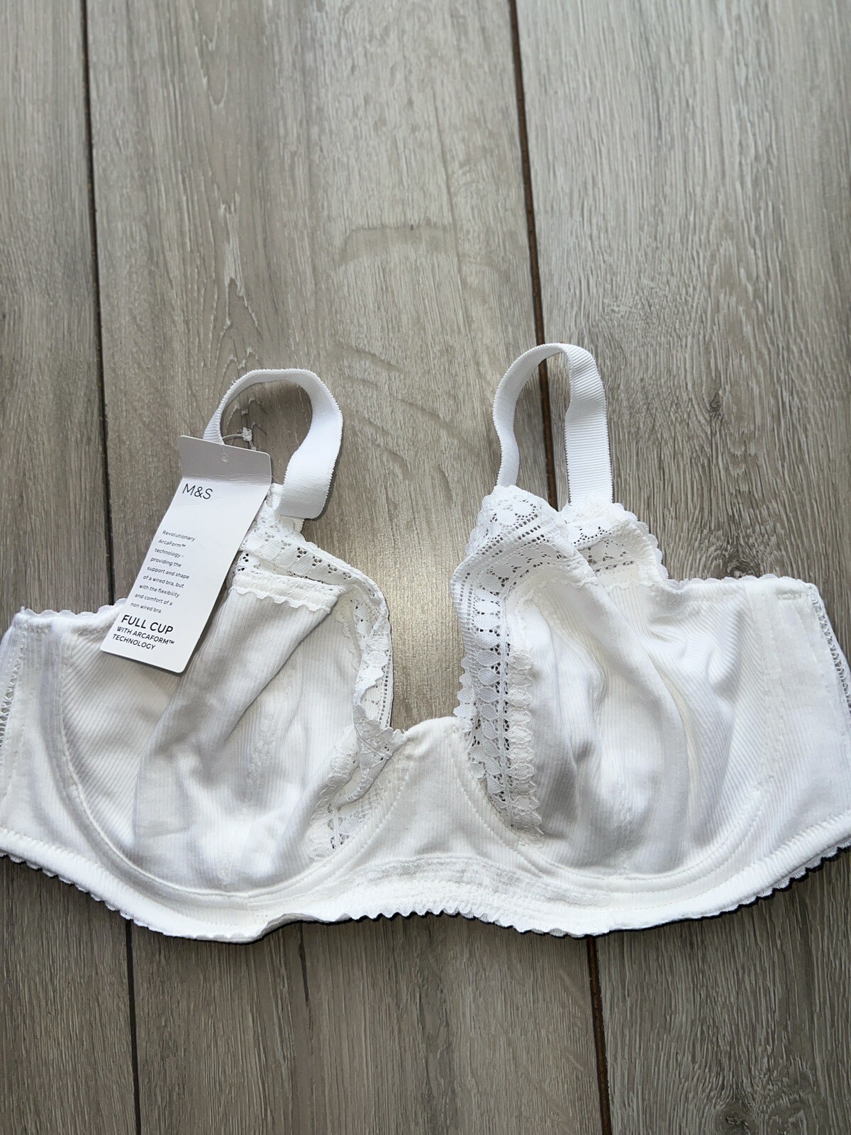 M&S Arcaform Wired Non Padded Full Cup Cotton Rich Bra 42D, 34C, 38C