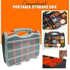 15 Compartment Double Sided Tool Organizer Case for Screws Nails Small Parts
