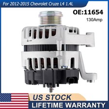 Alternator OEM 11654 For 2012-2015 Chevrolet Cruze  L4 1.4L 130Amp CW 5-Groove