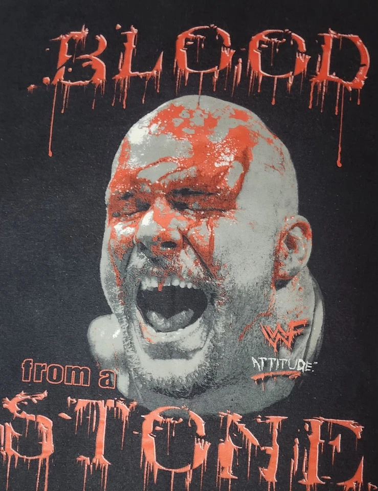 Vintage '98 Single Stitch Stone Cold Steve Austin Blood From A Stone T-Shirt XL - Image 4 of 4