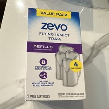 Zevo Flying Insect Trap Refills 4 Cartridges Model 4204996522 MPN Value Pack