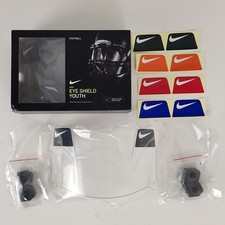 NIKE FOOTBALL YOUTH EYE SHIELD, CLEAR, NFY04901NS, NEW, MULTICOLOR DECAL PACK