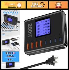 200W 8-Port High-Speed USB Charging Hub