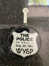 The Police In Philly Aug.22 1981 WYSP Promo Pin/Keychain RARE Sting