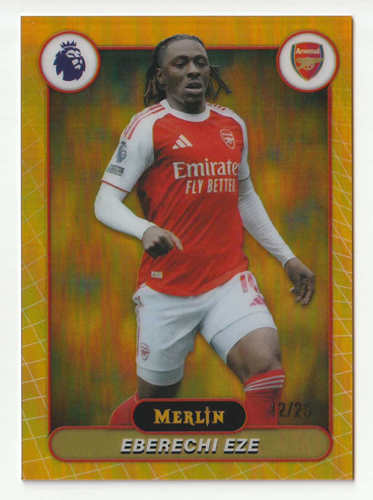 Eberechi Eze 2025-26 Topps Merlin Orange Refractor /25 #14
