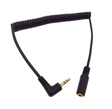3Ft Gold Plated 3.5MM Male to Female AUX Audio Stereo Input 90 Degree Spring ...