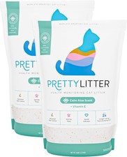 PrettyLitter Health Monitoring Cat Litter, Calm Aloe, 2-Pack, 6 lb. Bags
