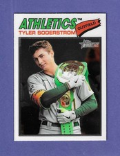 TYLER SODERSTROM_2026 TOPPS HERITAGE BASEBALL CARD_WHITE CHROME SP_ATHLETICS_