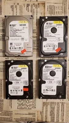 Western Digital WD Caviar 120GB and 80GB , Lot of 4, Hard Drives, 7200 - Image 1 of 4