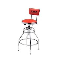  8516 Hydraulic Shop Stool, High-Polished Chrome Finish, Hydraulic Seat 