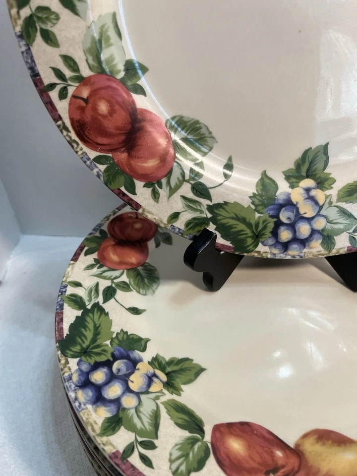 Juego de 8 platos de cena SAKURA Sonoma Excell frutas manzanas uvas peras ciruelas 2957 Foto 4 de 4