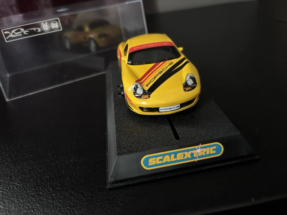 Scalextric Porsche Boxster Slot Car Yellow 1/32 Scale UK - Image 3 of 4