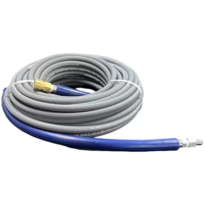 #ad 3 8 Ft. X 100 Ft. Gray Pressure Washer Replacement Hose Non Marking with Quick $125.41